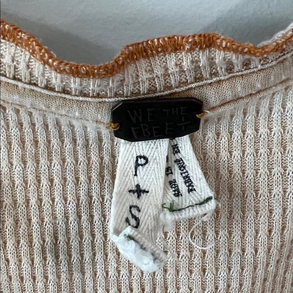 We The Free Beige Long Sleeve Blouse - Picture 2 of 7